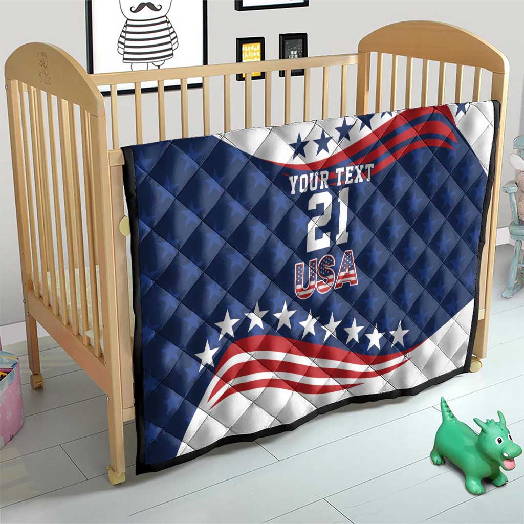 United States Pacific Rugby Custom Quilt USA Classic Sporty Pattern