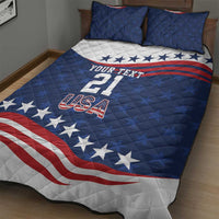 United States Pacific Rugby Custom Quilt Bed Set USA Classic Sporty Pattern
