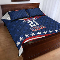 United States Pacific Rugby Custom Quilt Bed Set USA Classic Sporty Pattern