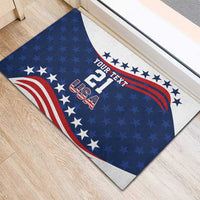 United States Pacific Rugby Custom Rubber Doormat USA Classic Sporty Pattern