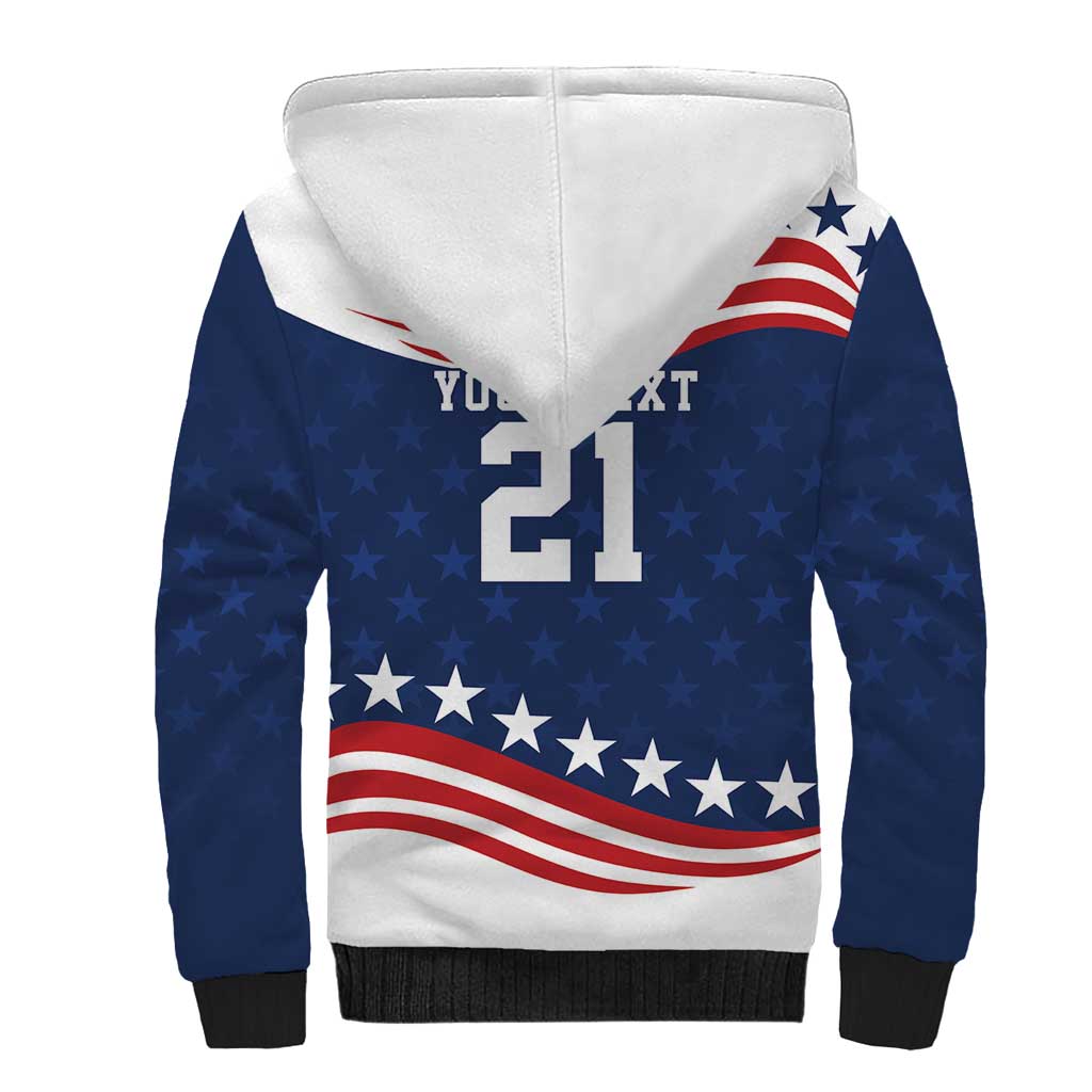 United States Pacific Rugby Custom Sherpa Hoodie USA Classic Sporty Pattern