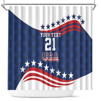 United States Pacific Rugby Custom Shower Curtain USA Classic Sporty Pattern