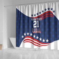United States Pacific Rugby Custom Shower Curtain USA Classic Sporty Pattern