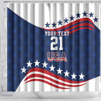 United States Pacific Rugby Custom Shower Curtain USA Classic Sporty Pattern