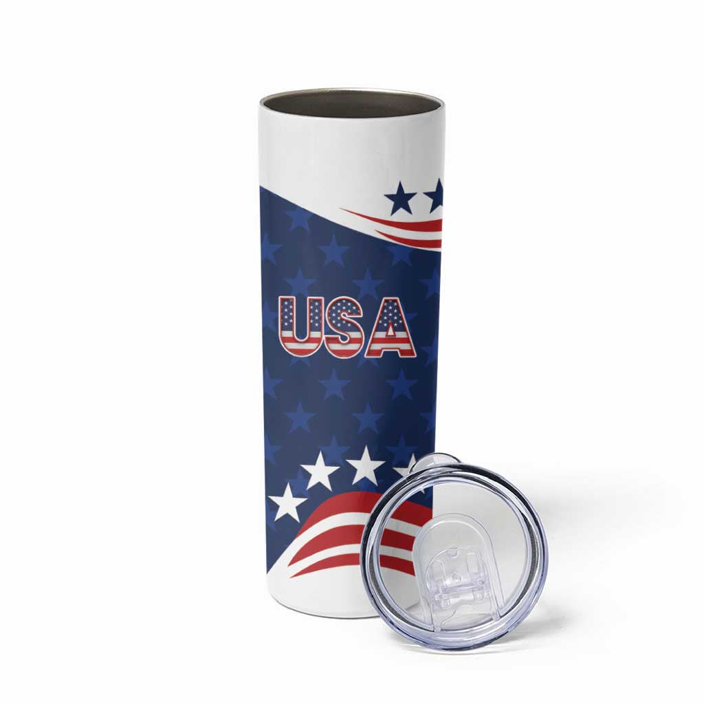 United States Pacific Rugby Custom Skinny Tumbler USA Classic Sporty Pattern