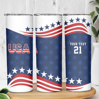 United States Pacific Rugby Custom Skinny Tumbler USA Classic Sporty Pattern