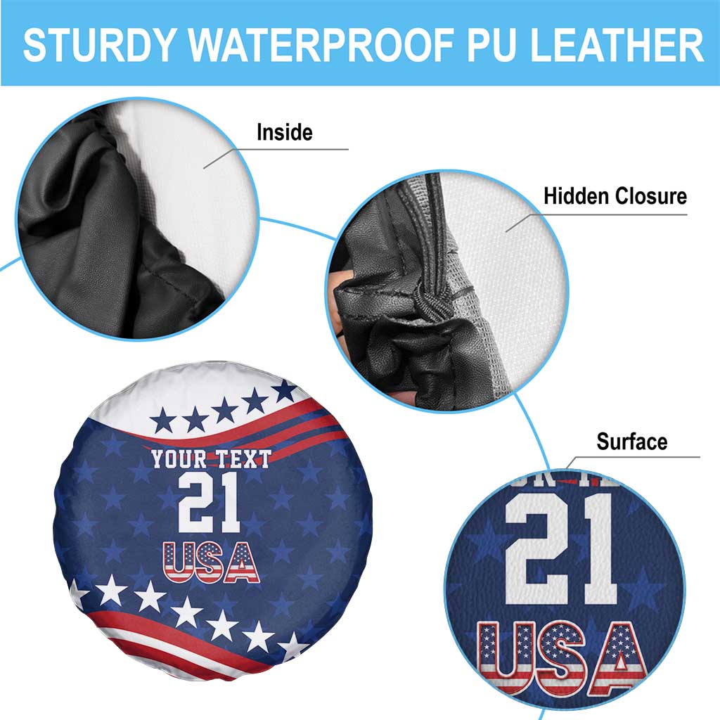 United States Pacific Rugby Custom Spare Tire Cover USA Classic Sporty Pattern