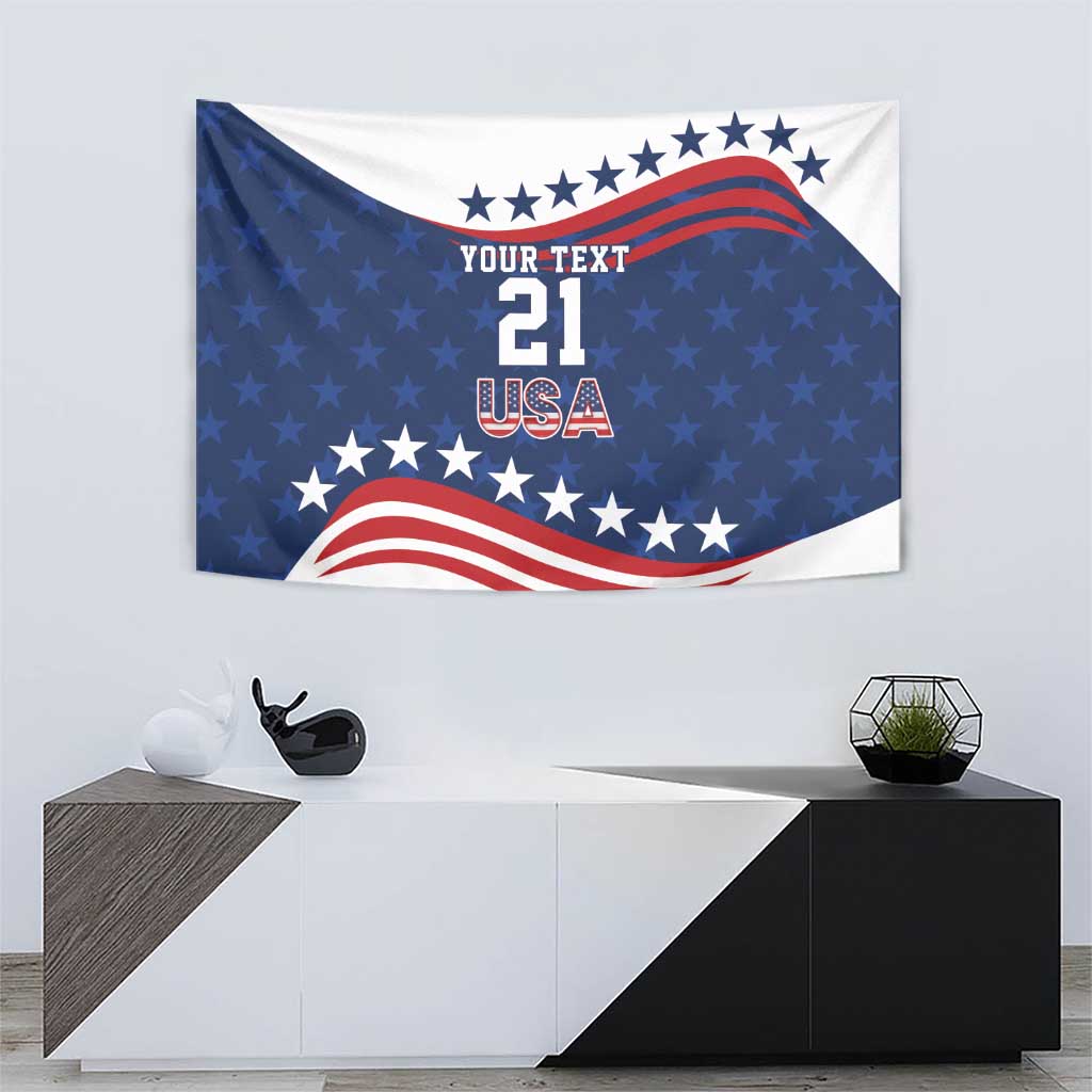 United States Pacific Rugby Custom Tapestry USA Classic Sporty Pattern