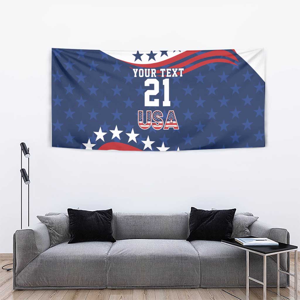 United States Pacific Rugby Custom Tapestry USA Classic Sporty Pattern