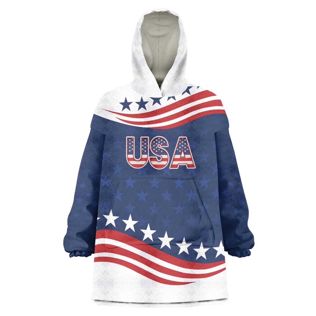 United States Pacific Rugby Custom Wearable Blanket Hoodie USA Classic Sporty Pattern