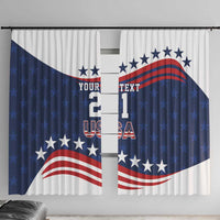 United States Pacific Rugby Custom Window Curtain USA Classic Sporty Pattern