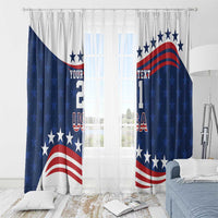 United States Pacific Rugby Custom Window Curtain USA Classic Sporty Pattern