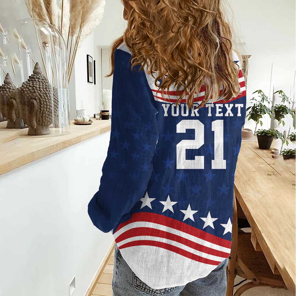 United States Pacific Rugby Custom Women Casual Shirt USA Classic Sporty Pattern