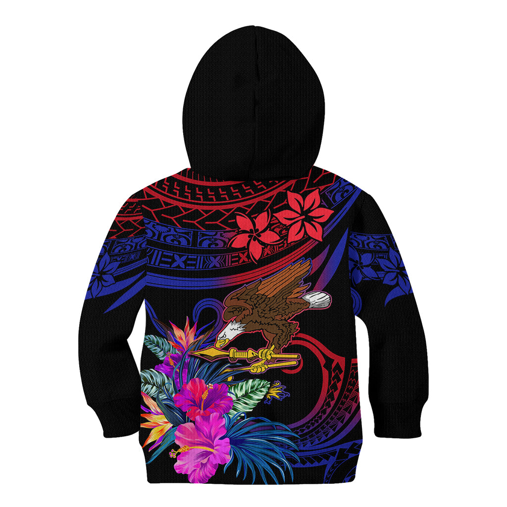 American Samoa Kid Hoodie Manu'a Cession Day Polynesian Tribal - Wonder Print Shop