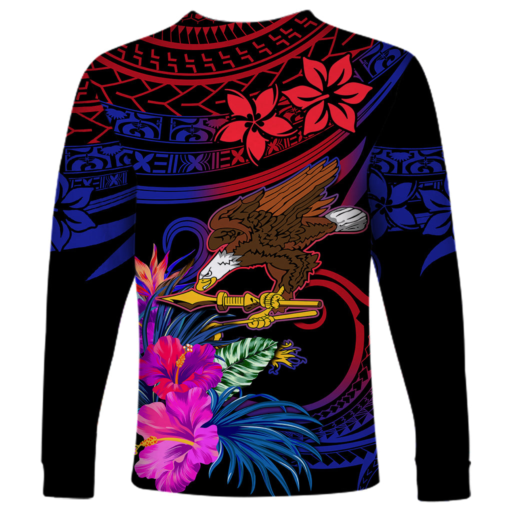 American Samoa Long Sleeve Shirt Manu'a Cession Day Polynesian Tribal - Wonder Print Shop