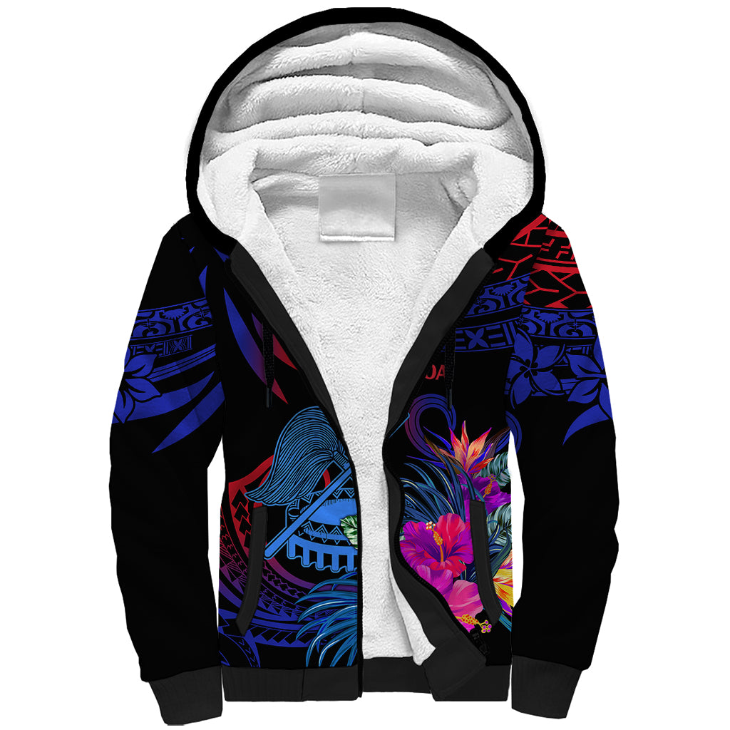 American Samoa Sherpa Hoodie Manu'a Cession Day Polynesian Tribal - Wonder Print Shop