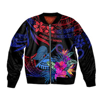 American Samoa Sleeve Zip Bomber Jacket Manu'a Cession Day Polynesian Tribal - Wonder Print Shop