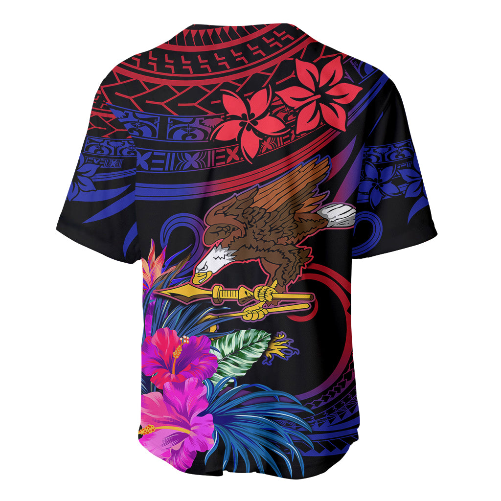 Custom American Samoa Baseball Jersey Manu'a Cession Day Polynesian Tribal LT9 - Wonder Print Shop