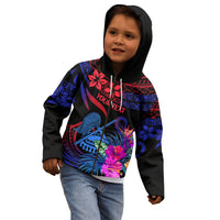 Custom American Samoa Kid Hoodie Manu'a Cession Day Polynesian Tribal - Wonder Print Shop