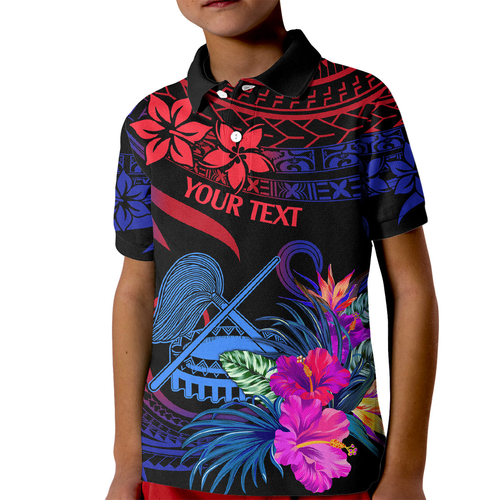 Custom American Samoa Kid Polo Shirt Manu'a Cession Day Polynesian Tribal - Wonder Print Shop