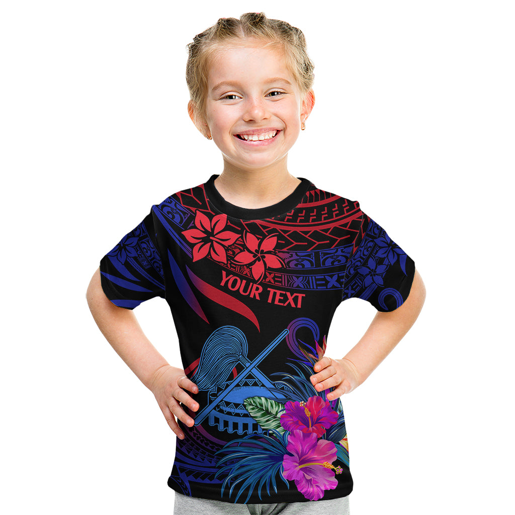 Custom American Samoa Kid T Shirt Manu'a Cession Day Polynesian Tribal - Wonder Print Shop
