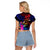 Custom American Samoa Raglan Cropped T Shirt Manu'a Cession Day Polynesian Tribal - Wonder Print Shop