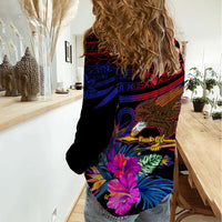 Custom American Samoa Women Casual Shirt Manu'a Cession Day Polynesian Tribal - Wonder Print Shop