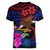 Custom American Samoa Women V Neck T Shirt Manu'a Cession Day Polynesian Tribal - Wonder Print Shop