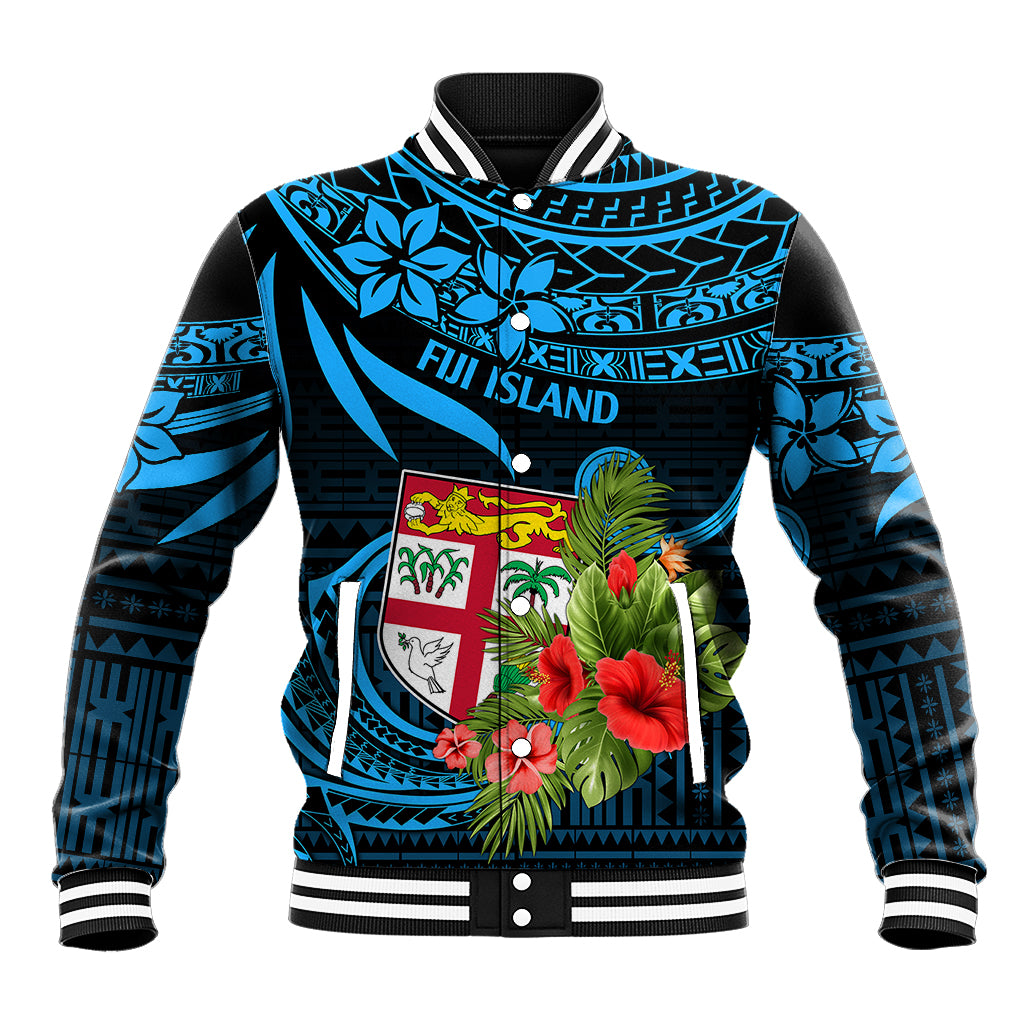 Fiji Islands Baseball Jacket With Polynesian Tribal Happy National Day LT9 - Wonder Print Shop