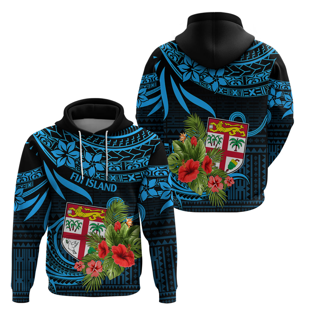 Fiji Islands Hoodie With Polynesian Tribal Happy National Day - Wonder Print Shop