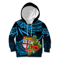 Fiji Islands Kid Hoodie With Polynesian Tribal Happy National Day - Wonder Print Shop