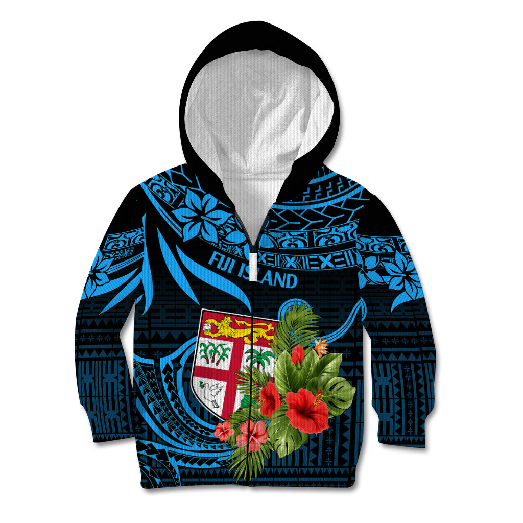 Fiji Islands Kid Hoodie With Polynesian Tribal Happy National Day - Wonder Print Shop