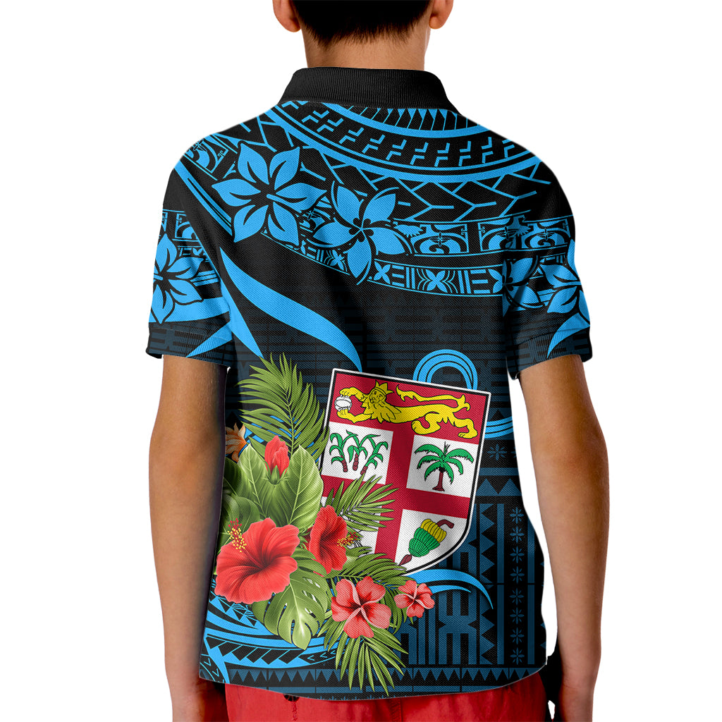 Fiji Islands Kid Polo Shirt With Polynesian Tribal Happy National Day - Wonder Print Shop