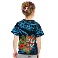 Fiji Islands Kid T Shirt With Polynesian Tribal Happy National Day - Wonder Print Shop