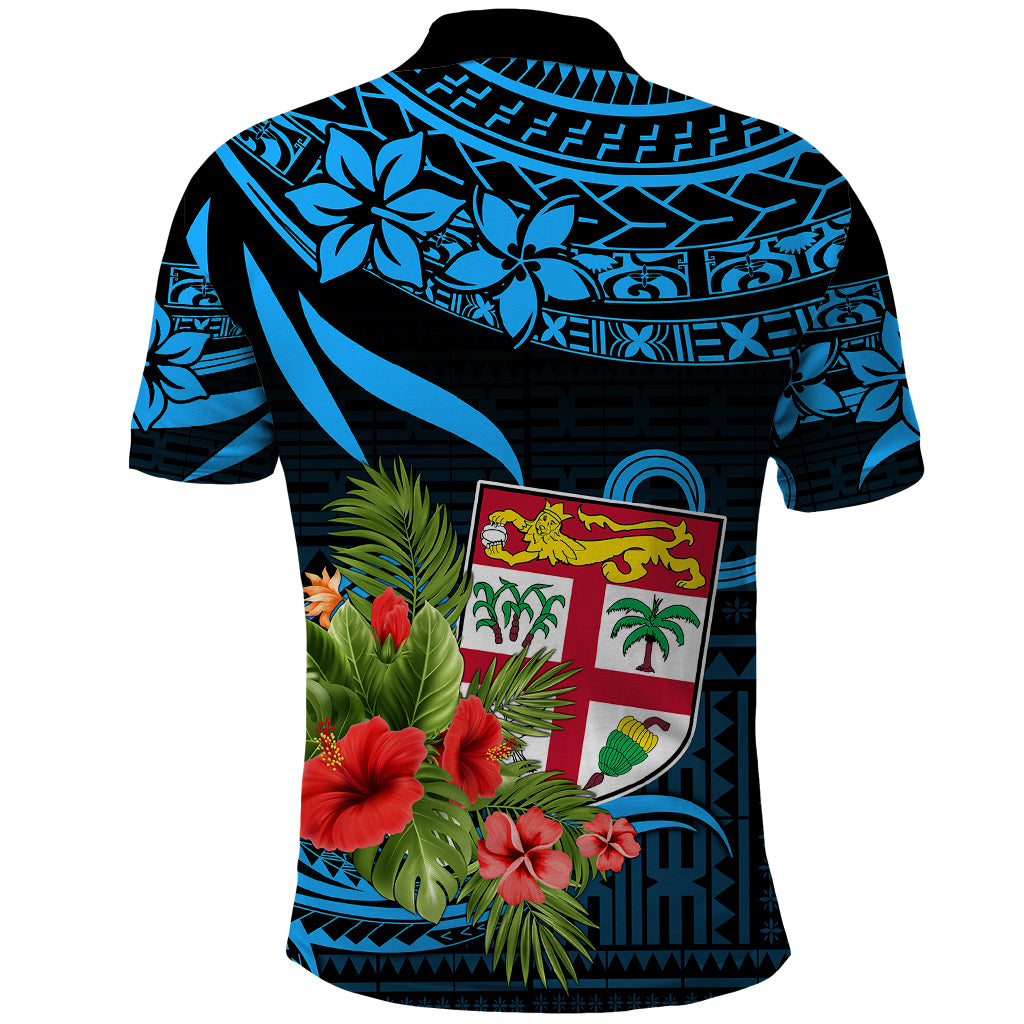 Fiji Islands Polo Shirt With Polynesian Tribal Happy National Day - Wonder Print Shop