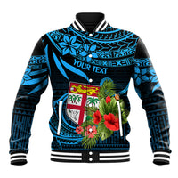 Custom Fiji Islands Baseball Jacket With Polynesian Tribal Happy National Day LT9 - Wonder Print Shop