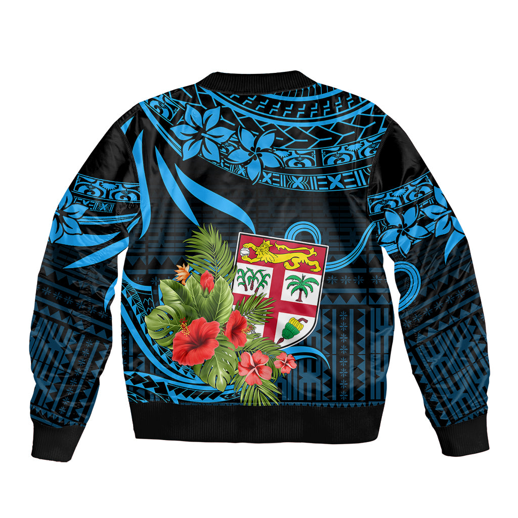 Custom Fiji Islands Bomber Jacket With Polynesian Tribal Happy National Day LT9 - Wonder Print Shop