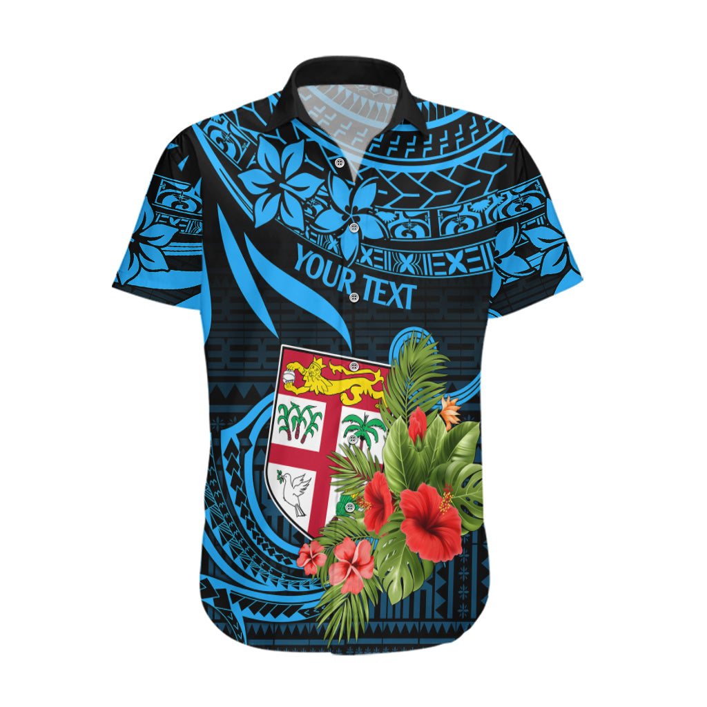 Custom Fiji Islands Hawaiian Shirt With Polynesian Tribal Happy National Day - Wonder Print Shop