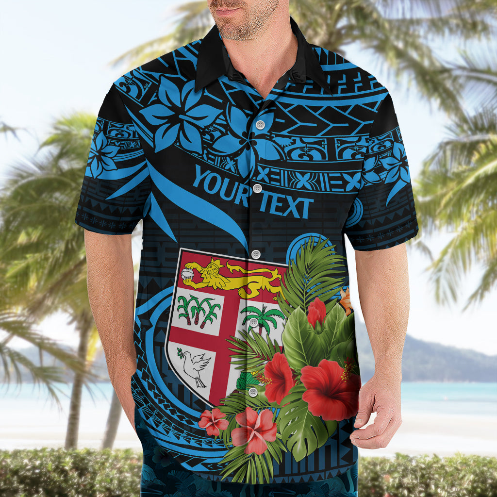 Custom Fiji Islands Hawaiian Shirt With Polynesian Tribal Happy National Day - Wonder Print Shop