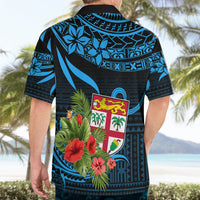 Custom Fiji Islands Hawaiian Shirt With Polynesian Tribal Happy National Day - Wonder Print Shop