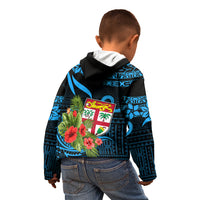 Custom Fiji Islands Kid Hoodie With Polynesian Tribal Happy National Day - Wonder Print Shop