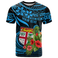 Custom Fiji Islands T Shirt With Polynesian Tribal Happy National Day - Wonder Print Shop
