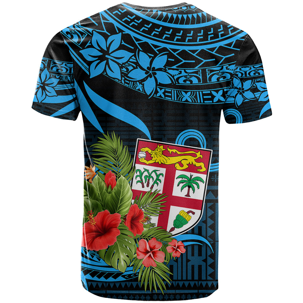 Custom Fiji Islands T Shirt With Polynesian Tribal Happy National Day - Wonder Print Shop