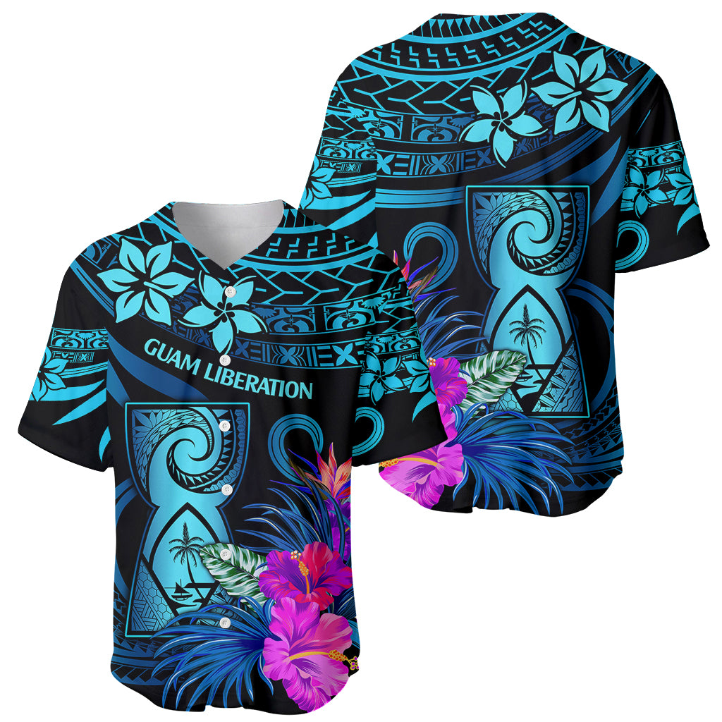 Polynesian Guam Baseball Jersey With Latte Stone Happy Liberation Day LT9 - Wonder Print Shop