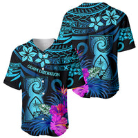 Polynesian Guam Baseball Jersey With Latte Stone Happy Liberation Day LT9 - Wonder Print Shop