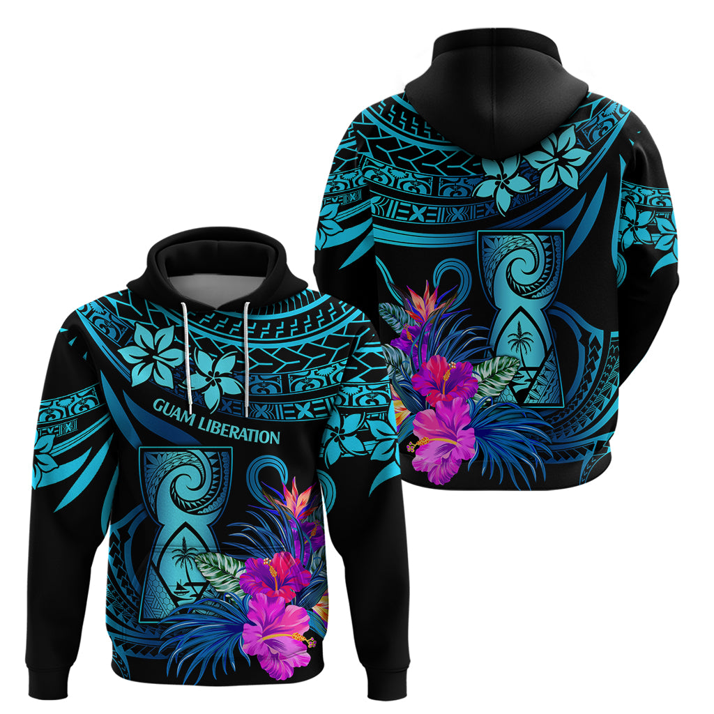 Polynesian Guam Hoodie With Latte Stone Happy Liberation Day - Wonder Print Shop