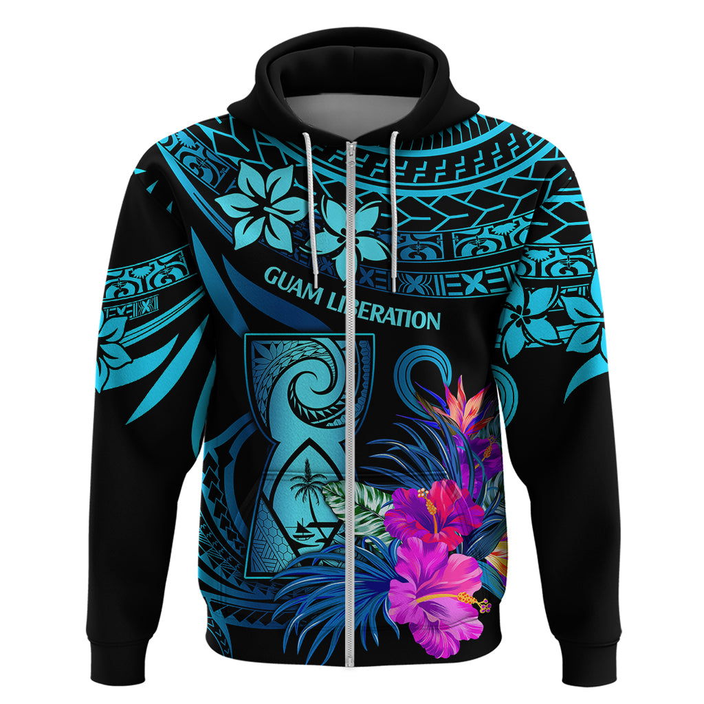 Polynesian Guam Hoodie With Latte Stone Happy Liberation Day - Wonder Print Shop