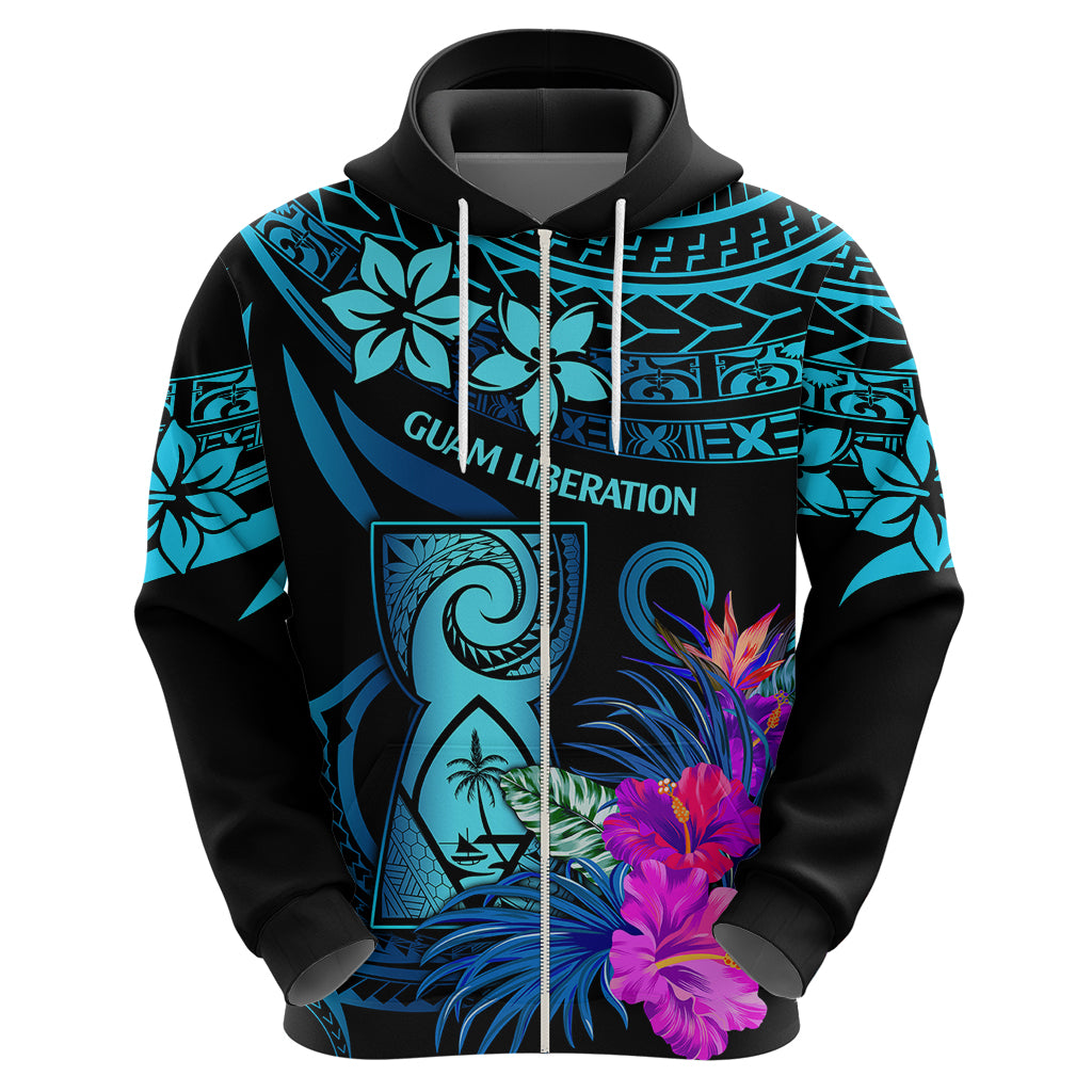 Polynesian Guam Hoodie With Latte Stone Happy Liberation Day - Wonder Print Shop