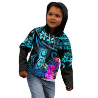 Polynesian Guam Kid Hoodie With Latte Stone Happy Liberation Day - Wonder Print Shop