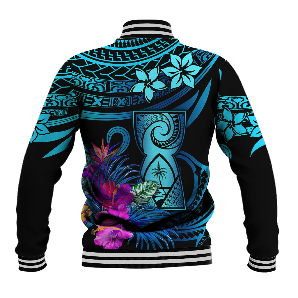 Custom Polynesian Guam Baseball Jacket With Latte Stone Happy Liberation Day LT9 - Wonder Print Shop